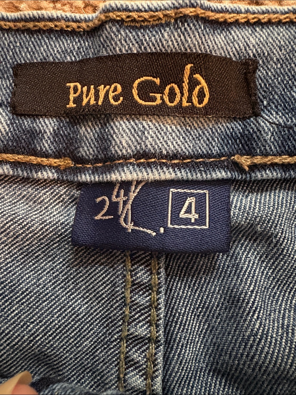 Vintage Y2K Pure Gold Floral Embroidered Beaded Jeans Size 4 boho festival denim - Picture 4 of 8